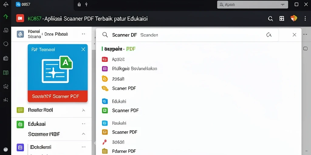 Antarmuka pengguna KO857 yang intuitif dan fungsional untuk Scanner PDF.