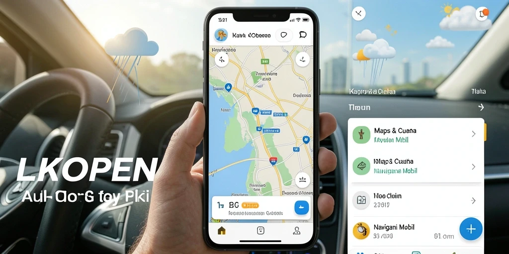 Antarmuka LKOPEN menunjukkan rute dan informasi cuaca secara jelas.