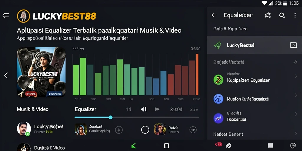 Tampilan antarmuka LUCKYBEST88 dengan fitur Equalizer yang menarik.