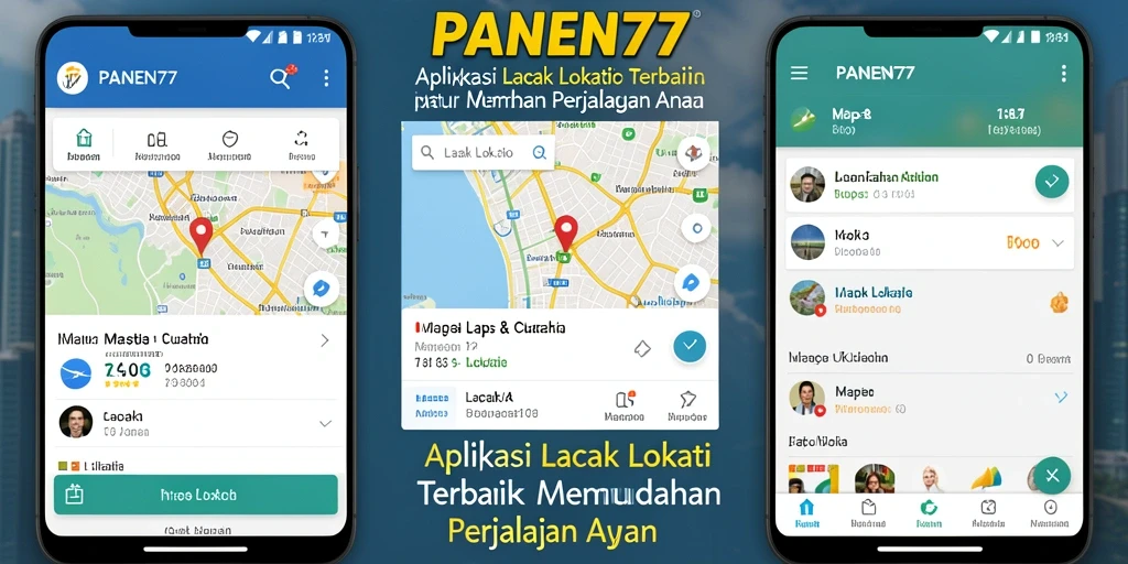 Antarmuka pengguna aplikasi Lacak Lokasi yang informatif dan mudah digunakan.