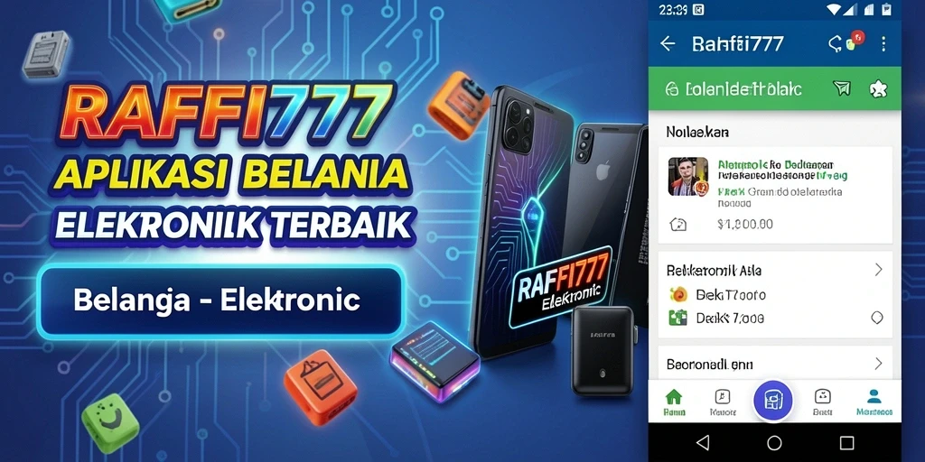 Antarmuka RAFFI777 menampilkan berbagai produk elektronik dengan jelas.