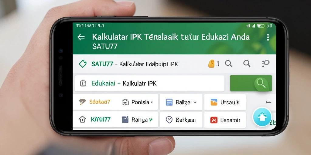 Antarmuka intuitif aplikasi Kalkulator IPK SATU77.