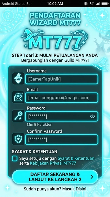 Cara Mudah Registrasi Akun Baru mt777 untuk Android
